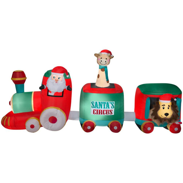 Santa Circus Train Christmas Inflatable